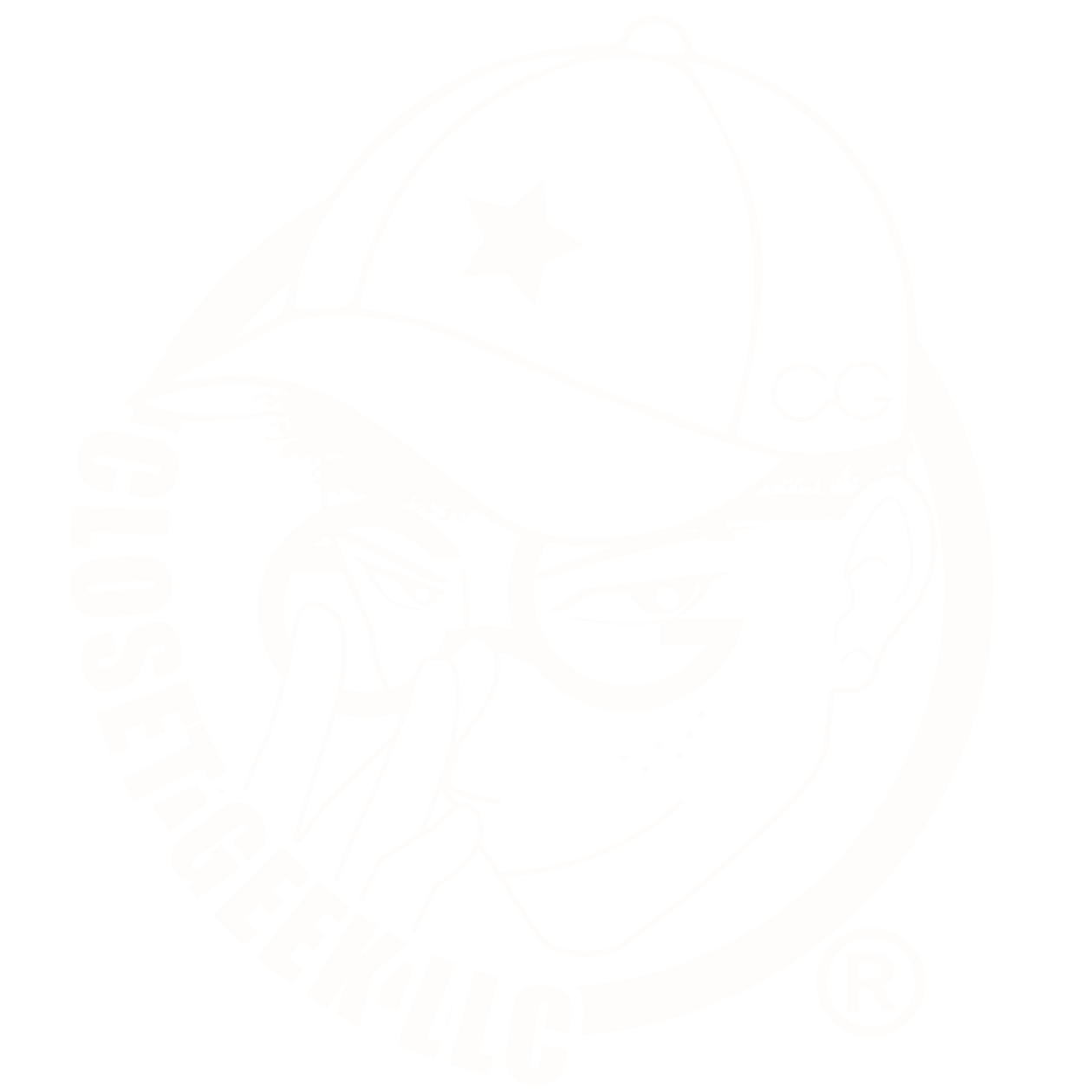 closet geek logo white